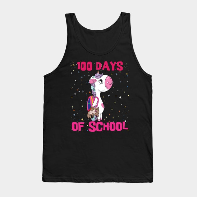 Happy Magical 100 Days Of School - Unicorn 100 Day Tank Top by Kink4on
